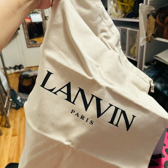Authentic LANVIIN New Black Sneakers with dust Bag and Box size 6 - Picture 7 of 11